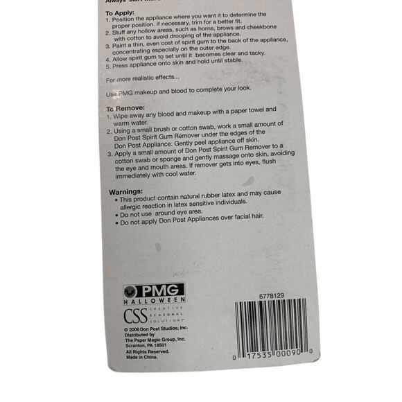 Appliance Horns Set of 2 New Small Horns Don Post Studios F/X Makeup - Picture 7 of 7